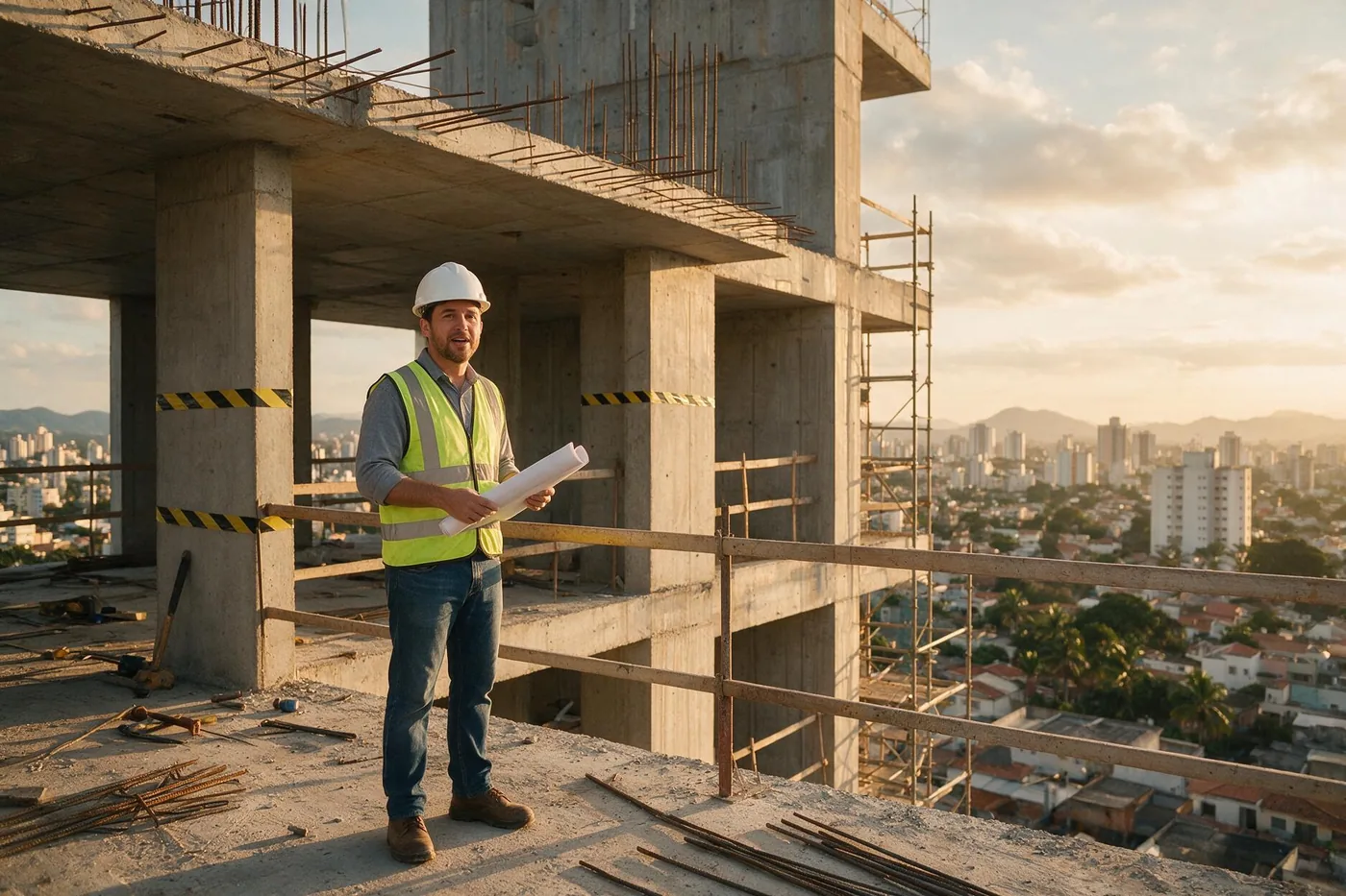 Engenheiro responsável na obra do Sky Residence, empreendimento de alto padrão